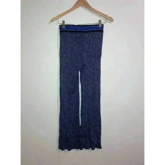 Scotch & Soda Flared Lurex Pants High Rise Metallic Knit Stretch Size S - Picture 4 of 12